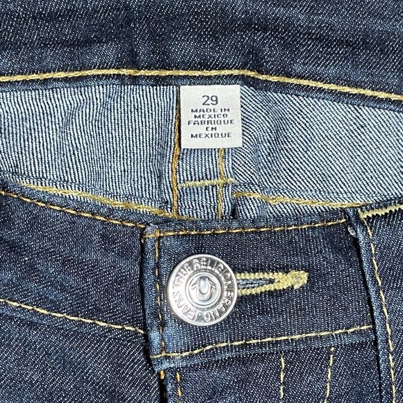 True Religion Skinny Fit Jeans, Low Rise, Dark Blue size 29 - Picture 5 of 7